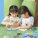 Kit com 12 Quebra-Cabeças Paper Zoo de Adesivos 3D - Educativo