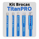 Kit Brocas TitanPRO Multimaterial 5 Peças + Frete Grátis